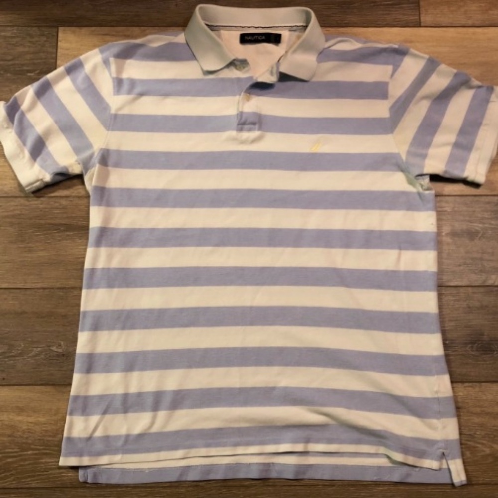 Nautica striped polo shirt Men’s Size Large